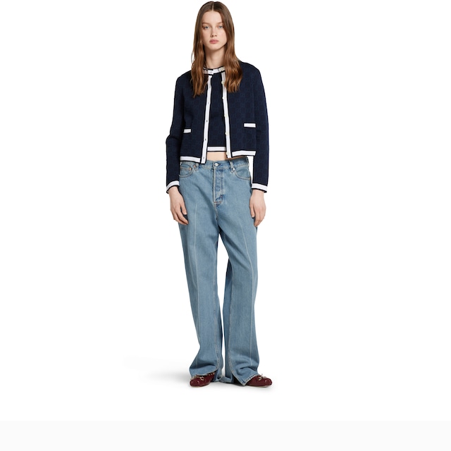 GG fine cotton jacquard cardigan - image 3