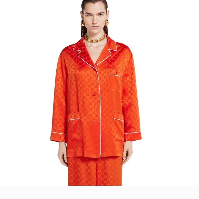 GG satin shirt - image 4