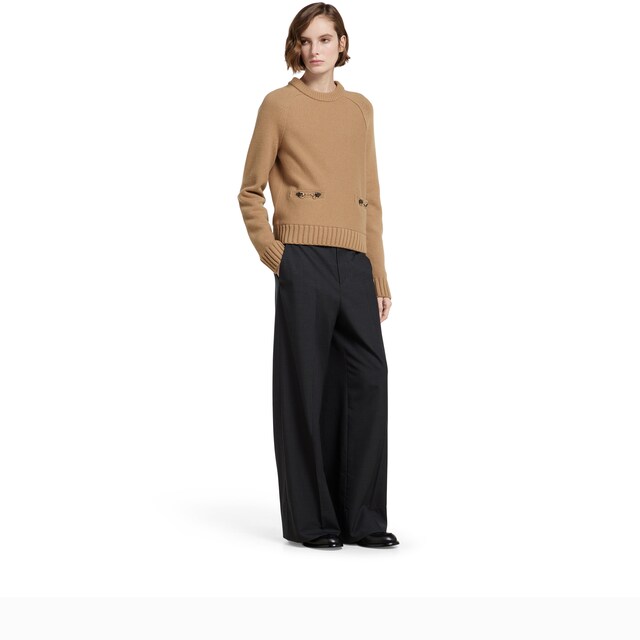 Wool cashmere top with Horsebit - image 5