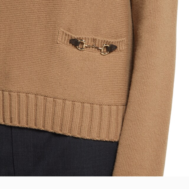 Wool cashmere top with Horsebit - image 2
