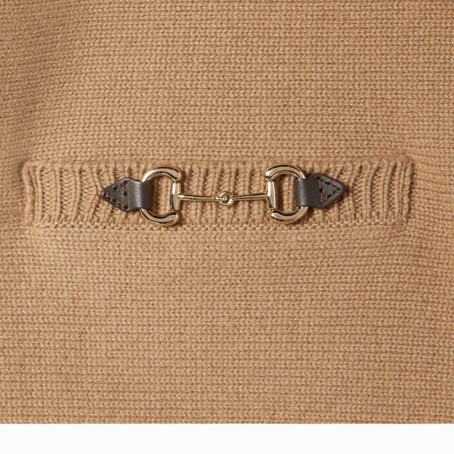 Wool cashmere top with Horsebit