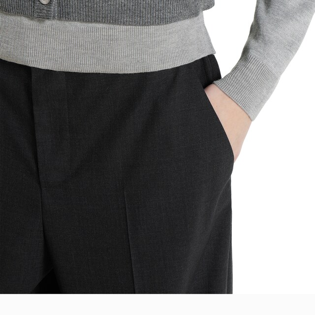 Wool pants with logo