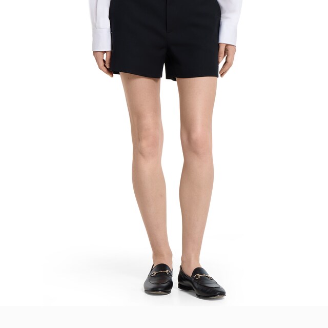 Wool silk shorts with embroidery - image 5