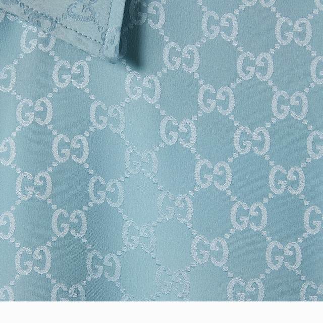 GG silk jacquard oversize shirt