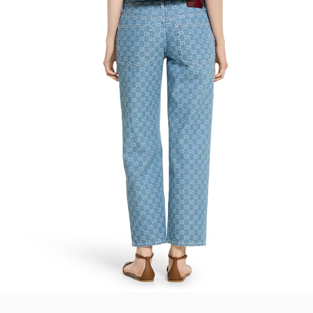 GG denim jacquard pants - image 4