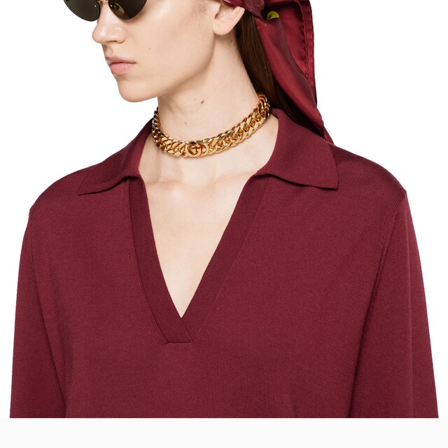 Extra fine wool polo top - image 5