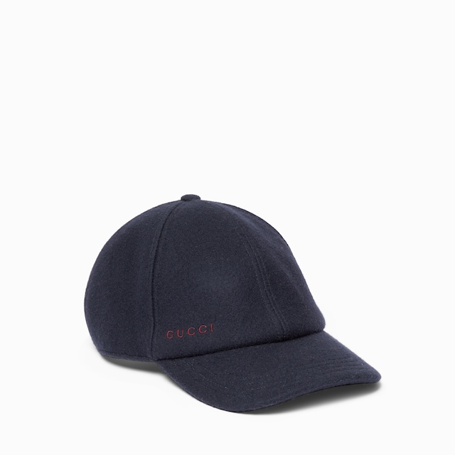 Wool baseball hat with embroidery