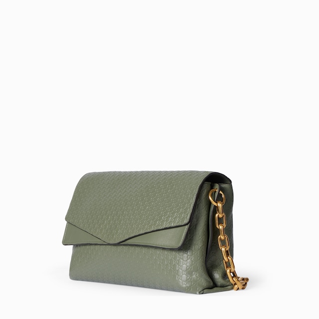 Large shoulder bag with chain