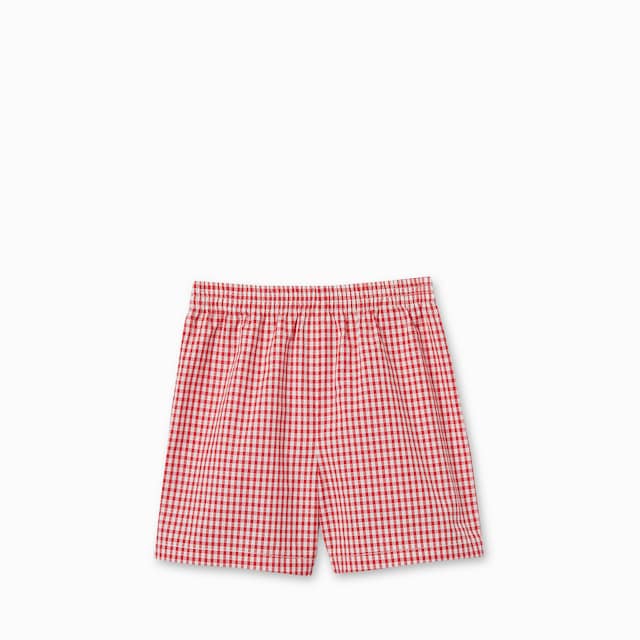 Baby gingham cotton shorts