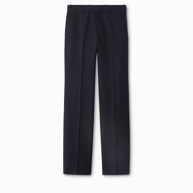 Wool gabardine pant with embroidery