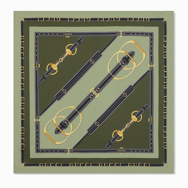 Printed silk twill carré