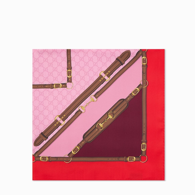 Printed silk twill carré