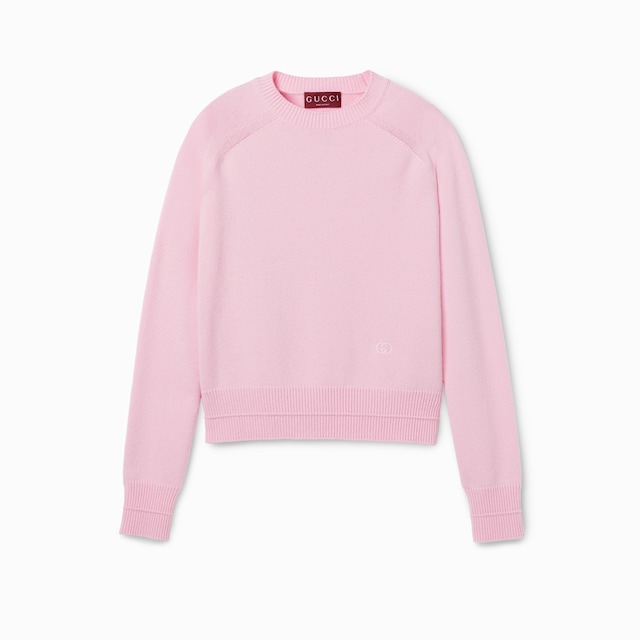 Pull en laine et cachemire avec broderie