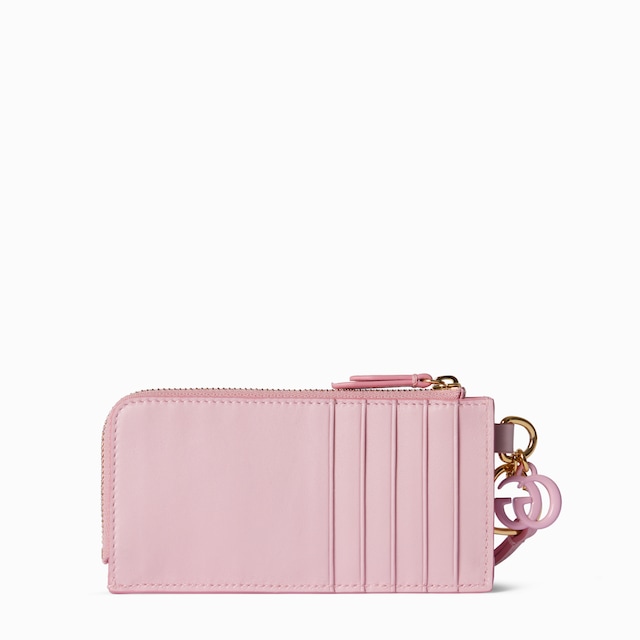 Card case with Double G charm