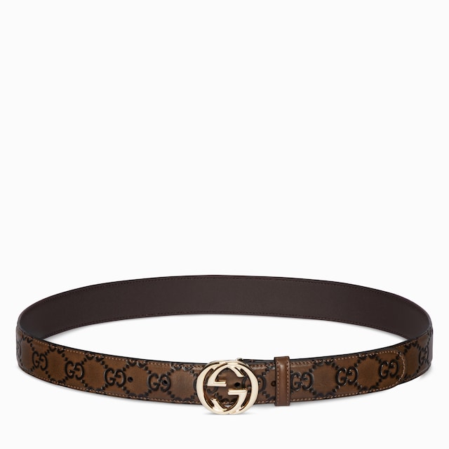 Belt with Interlocking G buckle