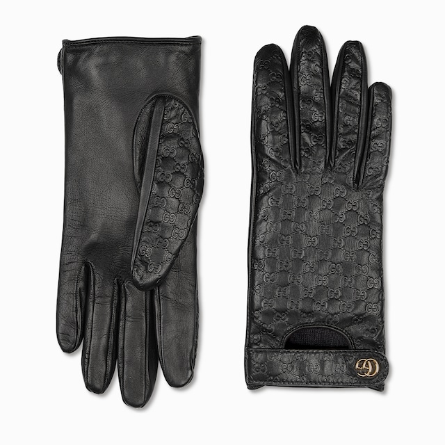 GG leather gloves with Double G