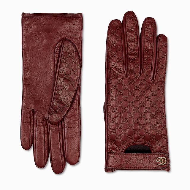 GG leather gloves with Double G