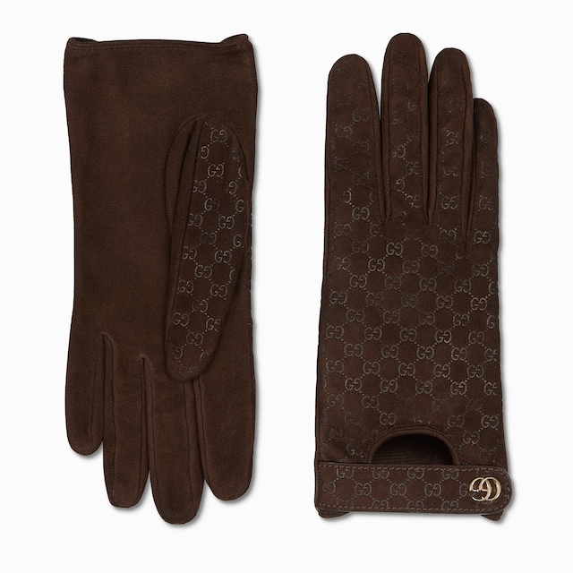 GG leather gloves with Double G
