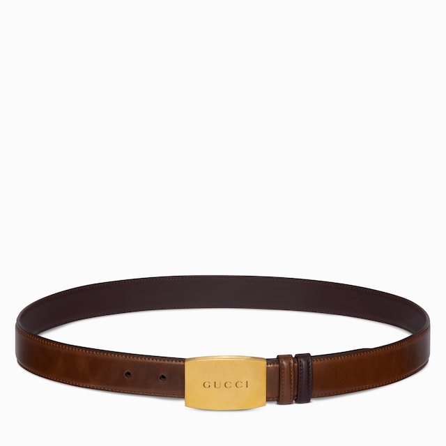 Cintura reversibile con fibbia a placca