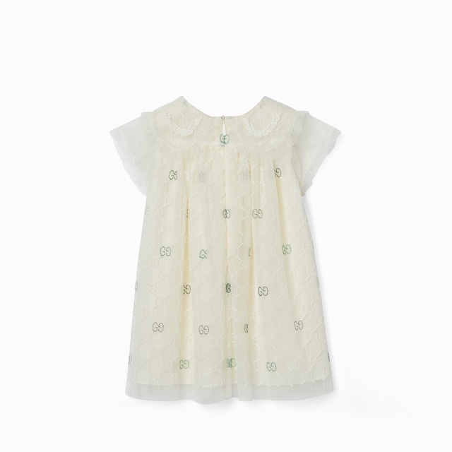 Abito neonato in tulle GG ricamato
