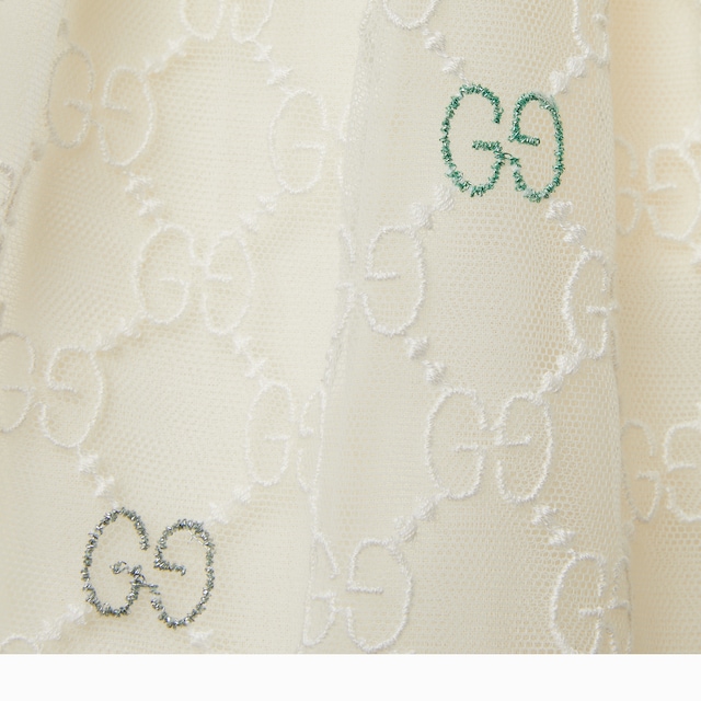 Abito neonato in tulle GG ricamato
