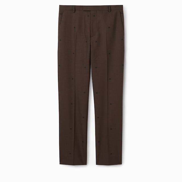 GG houndstooth wool jacquard pant