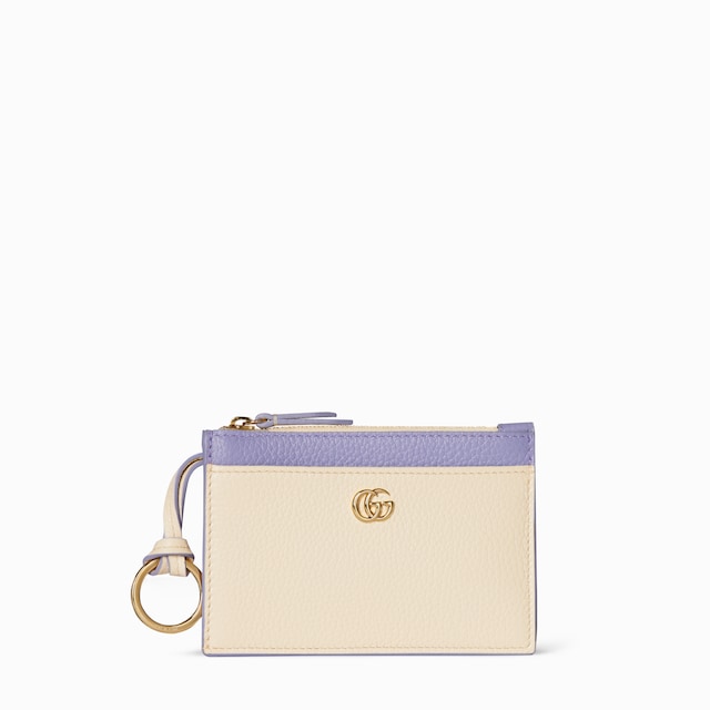 Bi-color GG Marmont zip key pouch