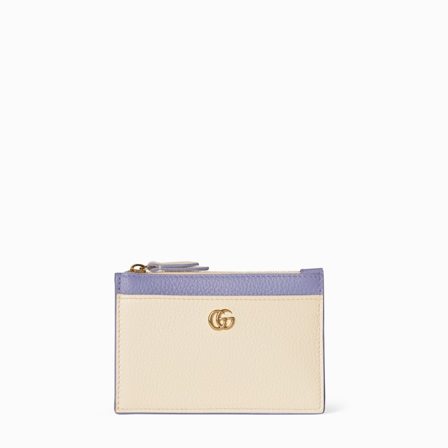 Bi-color GG Marmont zip key pouch