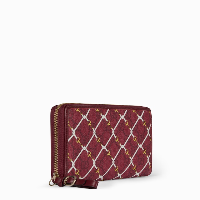 Printed GG zip around wallet