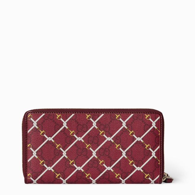Printed GG zip around wallet