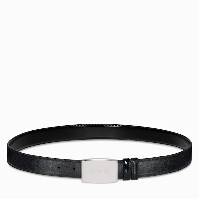 Cintura reversibile con fibbia a placca