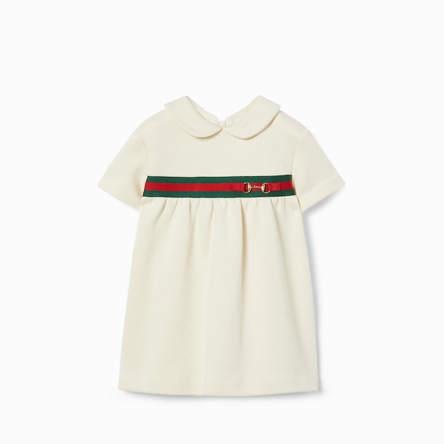 Baby cotton dress with Horsebit