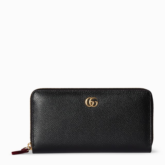 Bi-color GG Marmont zip around wallet