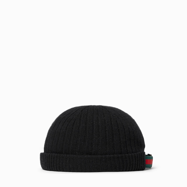 Rib knit wool hat