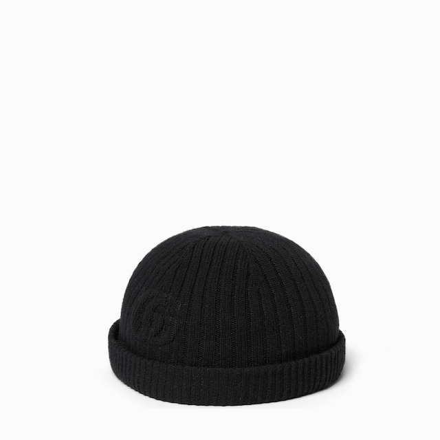 Rib knit wool hat