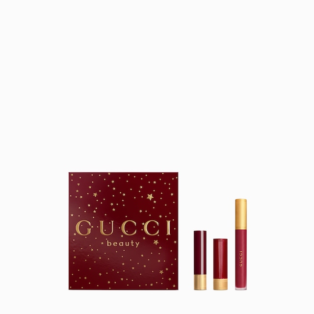 509 Gucci Rosso Ancora lipstick trio gift set