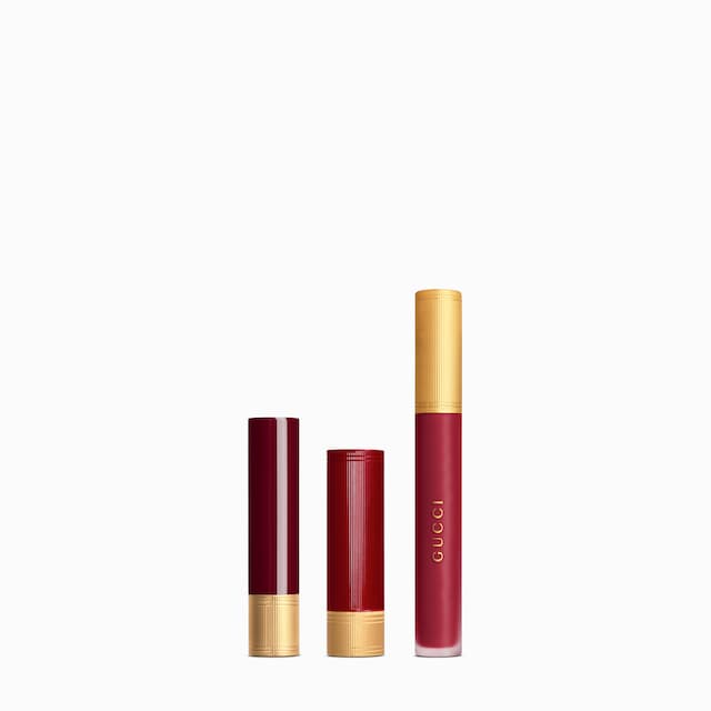 509 Gucci Rosso Ancora lipstick trio gift set