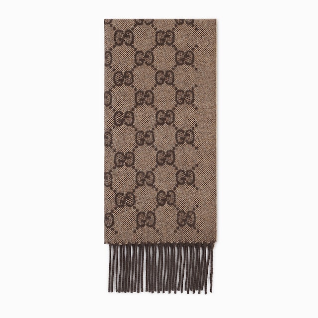 Bufanda de lamé de cashmere con GG