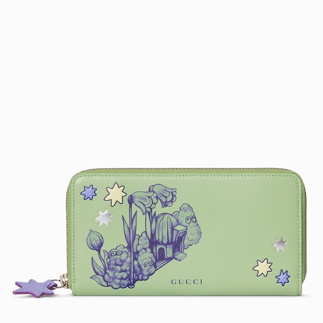 Yuko Higuchi bi-color zip-around wallet