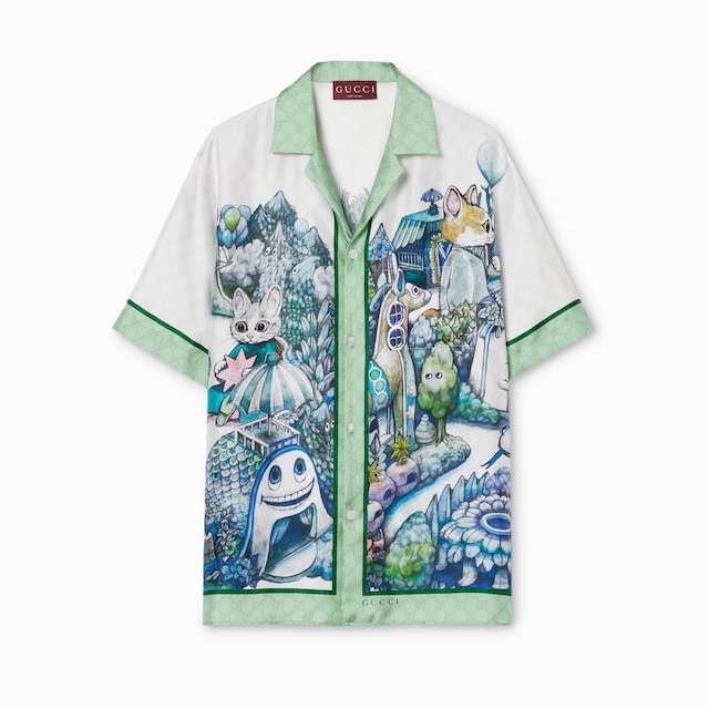 日本限定 ヒグチユウコ シルクツイル ボウリングシャツ 