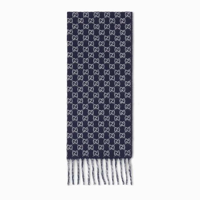 GG wool cashmere scarf
