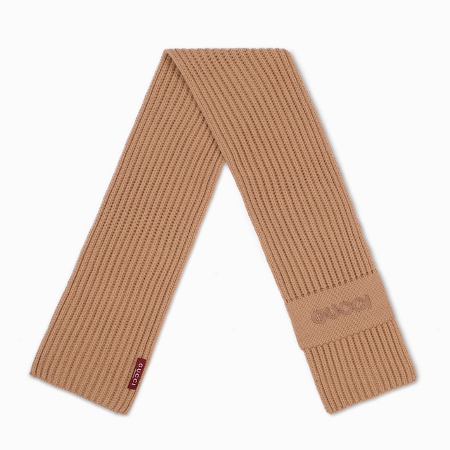 Bufanda de lana y cashmere con bordado