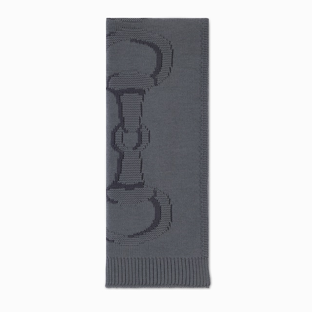 Wool scarf with Horsebit detail
