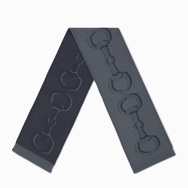 Wool scarf with Horsebit detail