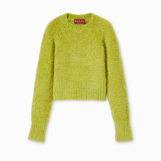 Pull en mélange de laine mohair brossée