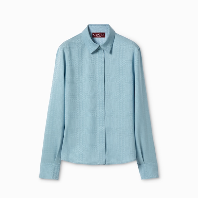 Interlocking G silk jacquard shirt