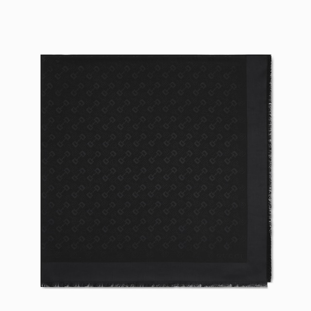 Silk wool Horsebit jacquard shawl
