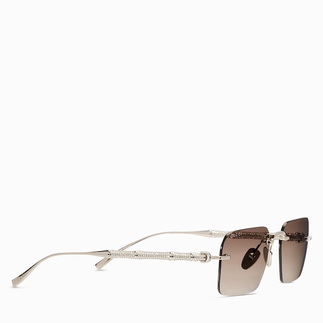 Lunettes de soleil rectangulaires sans monture