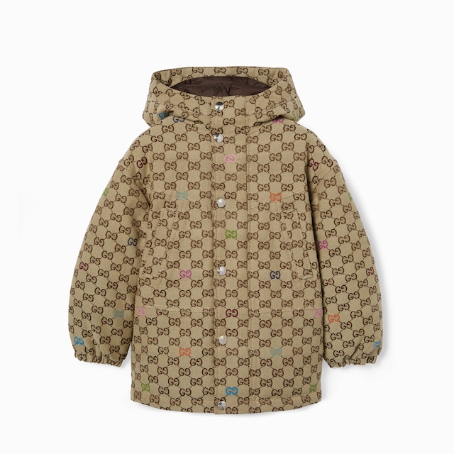 Manteau pour enfant en toile GG matelassée