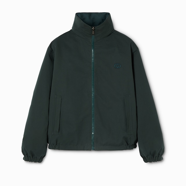 Reversible cotton ripstop zip jacket